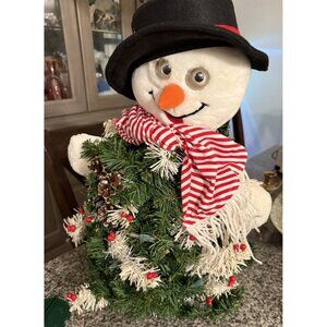 VTG Creepy Eye Avon Animated Singing Dancing Lighted Christmas Tree Snowman READ